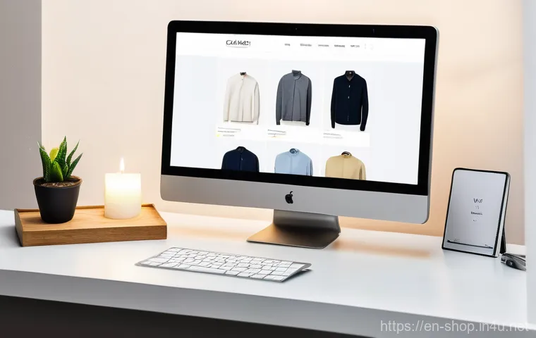 쇼핑매니저가 피해야 할 실수 - **Prompt:** A vibrant, clean, and highly intuitive e-commerce website homepage displayed on a sleek,...